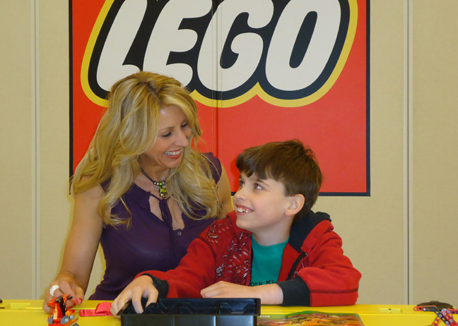 Shelly and Hunter at Lego Store